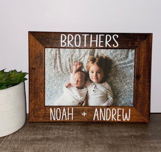 Brothers Personalized Picture Frame Gift, Fathers Day Dad New Dad First Father's Day, Daddy Gift From Son - image 1