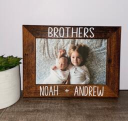 Brothers Personalized Picture Frame Gift, Fathers Day Dad New Dad First Father's Day, Daddy Gift From Son - thumbnail 1
