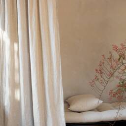 Dark Green Linen Curtains, Linen Curtain in Green, Forest Drop, Linens Greenery - thumbnail 3