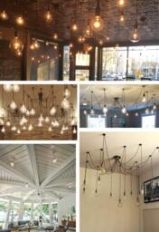 14 Swag Chandelier - Modern Lighting Unqiue Light Fixture Hanging Ceiling Bright Led Bulb Edison Incandescant Colorful Wire