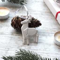 Origami Deer, Christmas Ornament, Decorations, Deer Figurines, Santa's Dasher, Xmas Gift - thumbnail 2