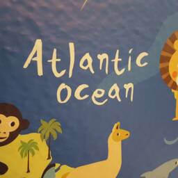 Removable Peel & Stick Wallpaper Atlas World Map Nursery Wall Mural World Map Fabric Animals Kids D??cor - thumbnail 4