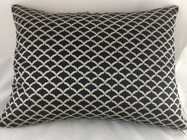 Italian Fabric, Black Marco Sateen With Lurex Embroidered Face, Black Shantung Back Cushion Covers - image 1