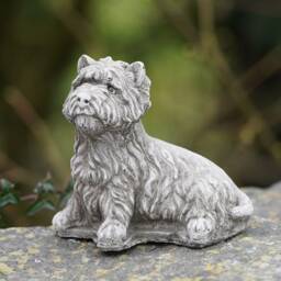 Westie Puppy Dog Stone Statue - Animal Outdoor Garden Ornament Decoration British Pet Gift - thumbnail 3