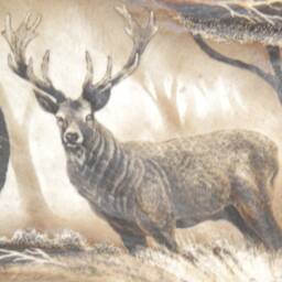 Real Moose Antler Carving Shows Standing Deer - thumbnail 2