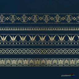 Greek Decorative Borders Stencil, For Walls, Art & Furniture St103 - thumbnail 2