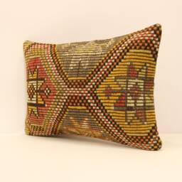 Rug Lumbar Kilim Pillow 14x20 Inch(35x50 cm Bohoturkish Kilim Pillowcover Chair Small Oblong Cushion Cover Tribal Pillow 4Bef-147 - thumbnail 3