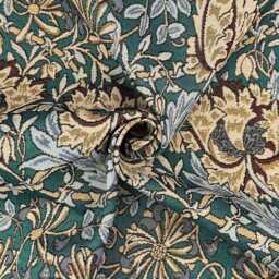 Custom Made William Morris Honeysuckle Emerald Blackout/Lining Curtains 3 - thumbnail 3