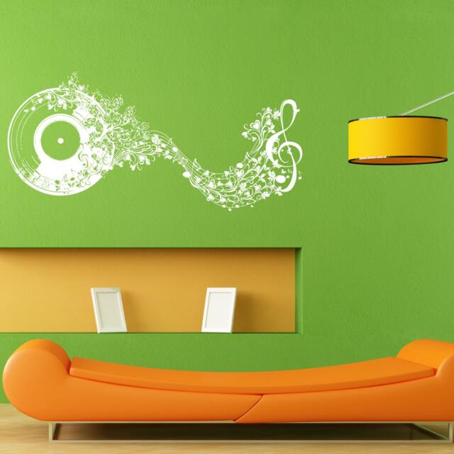 Floral Musical Notes Treble Clef Wall Sticker Vinyl Mural Decal Home House Apartment Art Decor Free Shipping L063 - image 1