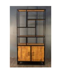 Room Divider Balt Bookcase Made Of Solid Mango Wood With Iron Frame Available in Various Sizes Living Room Shelf