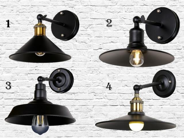 Industrial Wall Sconce Bar Iron Light Retro Light Fixture Loft Vintage Lighting Downside Pub - image 1