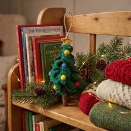 Colourful Christmas Tree Ornament Handmade Felt Fairtrade Wool Decoration - thumbnail 4