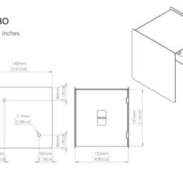 Black Toilet Holder, Bathroom Roll Dispenser, Minimalist Paper Storage Cubo - thumbnail 4