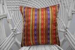 Throw Pillow Covers, Body Pillow, Kilim 16x16 Outdoor Decor Cushion Case, Both Sided Striped 19 - thumbnail 1