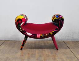 Smiley Pouf - Pink Love - thumbnail 1