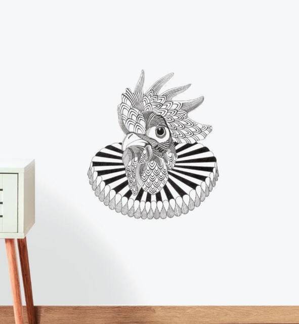 Punctual Rooster Wall Sticker Decal - Illustration Stickers, Animals Decals, Home Decor, Art, Illustrations