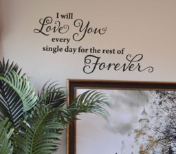 Love You Forever Wall Decal Master Bedroom Vinyl Lettering - thumbnail 1
