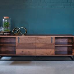 Walnut Credenza, Media Unit, Tv Stand, Valnot - thumbnail 4