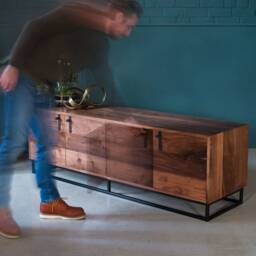 Walnut Credenza, Media Unit, Tv Stand, Valnot - thumbnail 3