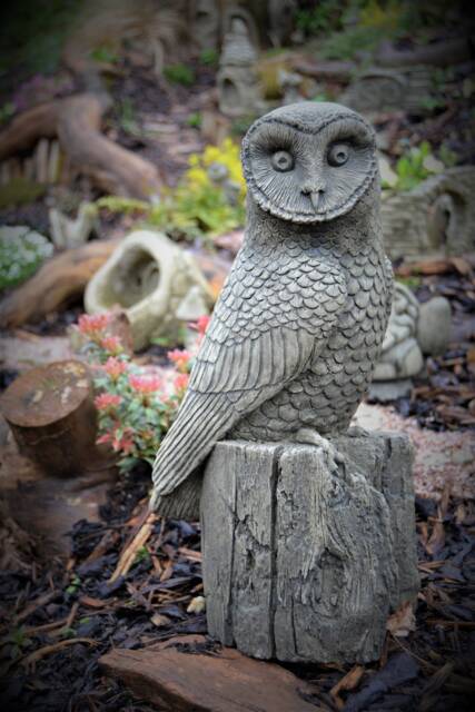 Bernie - The Barn Owl Handmade Stone Garden Ornament - image 1