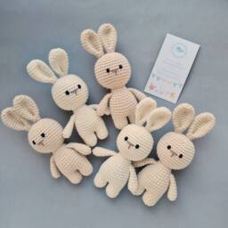 Crochet Small Bunny Doll, Crochet Toy For Toddler, Amigurumi