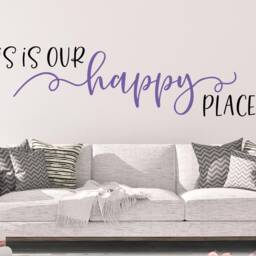 This Is Our Happy Place Decal - Wall Decor- Vinyl - thumbnail 2