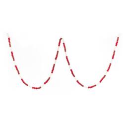 Mini Crimson Pom Garland - Christmas Party Decoration Felt Handmade Biodegradable Fair Trade - thumbnail 2