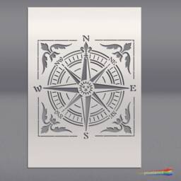 Victorian Compass Stencil, For Walls Art & Furniture. St61 - thumbnail 3