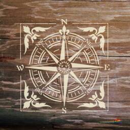 Victorian Compass Stencil, For Walls Art & Furniture. St61 - thumbnail 4
