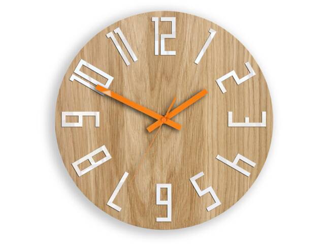Clock Wall Wood Clock Slim_Wood_Orange 33, 5cm/ 13.19 - image 1