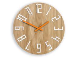Clock Wall Wood Clock Slim_Wood_Orange 33, 5cm/ 13.19 - thumbnail 1