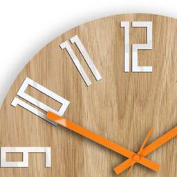Clock Wall Wood Clock Slim_Wood_Orange 33, 5cm/ 13.19 - thumbnail 2