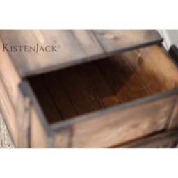 "Chest, Wooden Box, Cargo Bench, Coffee Table ""Bordeaux" - thumbnail 4