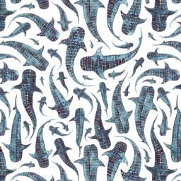 Nautical Whale Shark Cushion Cover Ocean Themed Covers Sea Sharks Nursery - thumbnail 2