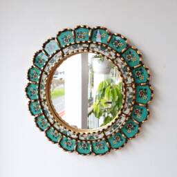 "Peruvian Mirrors ""Armoniosa 30cm Turquoise"