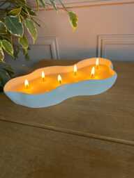 Luxury 6-Wick Centrepiece Candle - Minimalist Home Decor Gift - thumbnail 1