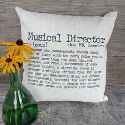 Theatre Musical Director Cushion, Md Gift, Dictionary Definition Gift For Theatre Lovers, Technicians, Backstage - thumbnail 2