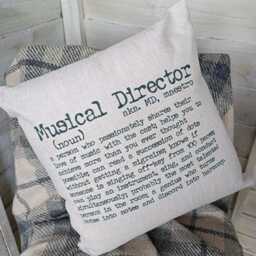 Theatre Musical Director Cushion, Md Gift, Dictionary Definition Gift For Theatre Lovers, Technicians, Backstage - thumbnail 3