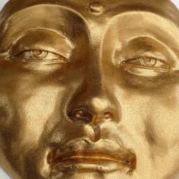 Handmade Golden Garden Buddha, Zen Sculpture, Outdoor Decor - thumbnail 3