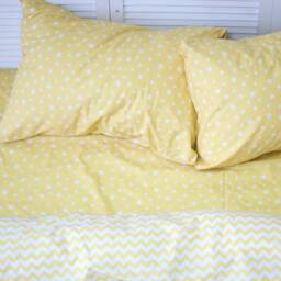 Cotton Duvet Cover Set in Yellow & Zigzag. Cover + 2 Pillowcases. Twin Full Queen King Single Kingsingle Double Custom Bed Linen - thumbnail 3
