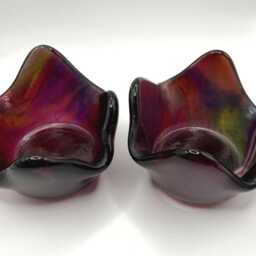 Fused Glass Candleholders Candle Holders Trinket Dishes Gifts - thumbnail 3