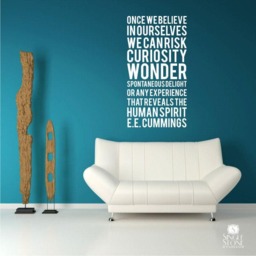 Ee Cummings Human Spirit - Wall Decal Quote Subway Art Style Custom Home Decor