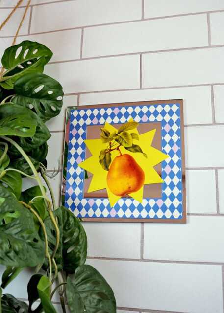 Pear Vintage Summer Mirror Tile - image 1