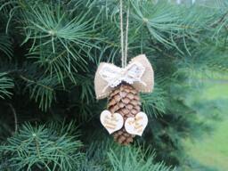 Custom Engagement Gifts/Engagement Pine Cone Gift/Custom Ornament/Couple Christmas Decor/Personalized Ornament - thumbnail 1