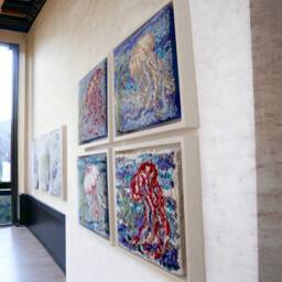 Medusae I-Iv - The Swarm - 4-Piece Textile Art Set, Hand-Knotted, Unique, Wall Made Of Wool & Jute - thumbnail 3