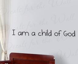 I Am Child God Boy & Girl Room Kid Baby Nursery Lds Mormon Decorative Vinyl Wall Decal Lettering Art Decor Quote Sticker Decoration K71 - thumbnail 1