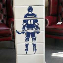 Ice Hockey Player Decal For Wall - Personalised Kids Bedroom Sticker - thumbnail 2