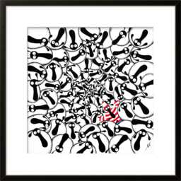 Where's Woolly? - Limited Edition Print Original Whimsical Quirky Funny Humour Painting Mervyn Tay Art - thumbnail 3