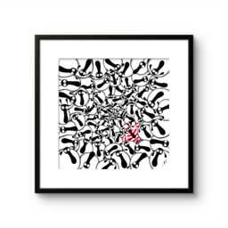 Where's Woolly? - Limited Edition Print Original Whimsical Quirky Funny Humour Painting Mervyn Tay Art - thumbnail 1