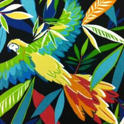 Tropical Parrot Pillow Cover Green Palm Leaves, Indoor/Outdoor Custom - thumbnail 3
